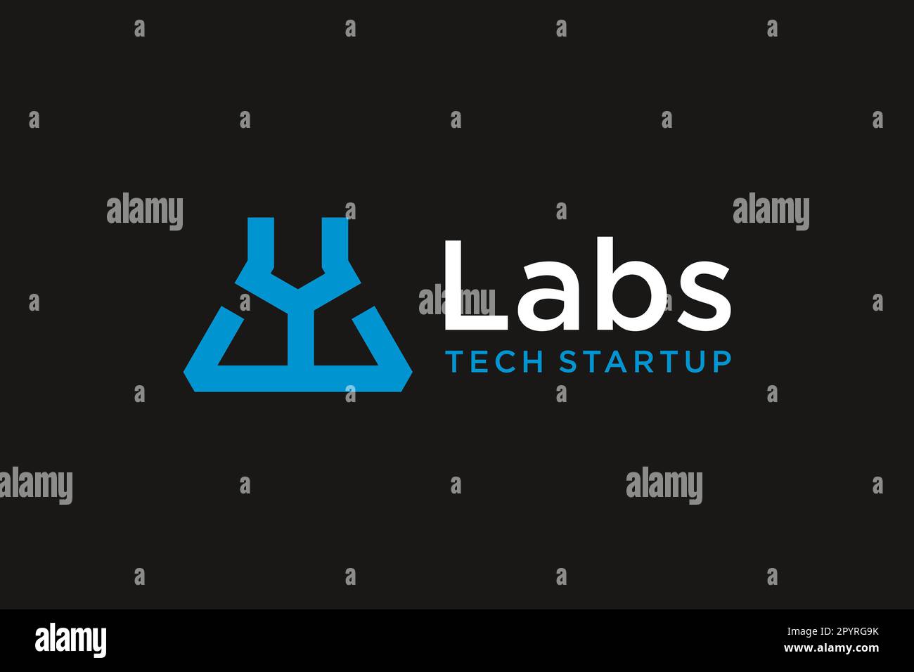 Letter Y monogram logo design. for lab science technology Stock Vector