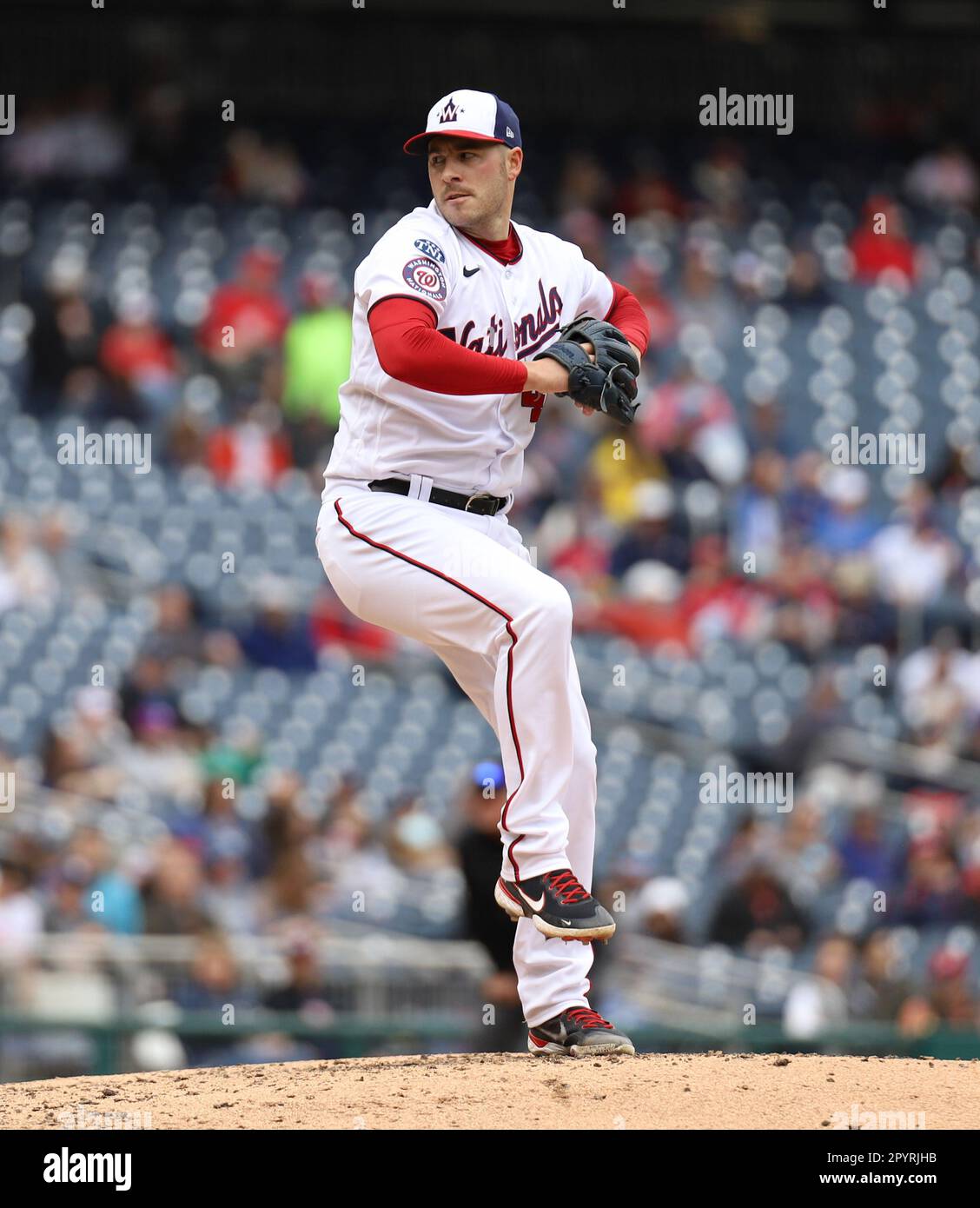 Washington Dc, United States. 04th May, 2023. Washington Nationals pitcher Patrick  Corbin (46)on the mound during the top of the fifth inning at the  Washington Nationals vs Chicago Cubs game at Nationals