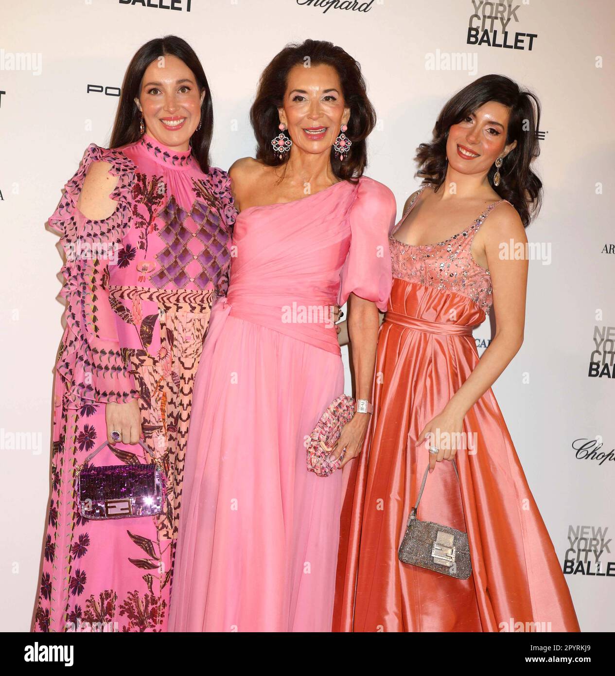 May 4, 2023, New York City, New York, USA PAOLA FENDI, FE FENDI and ALESSIA FENDI seen at the