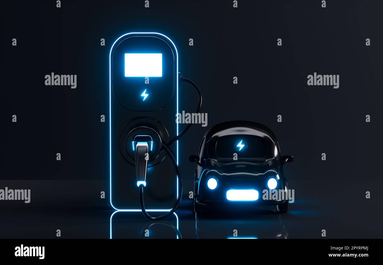 Automobile charging pile is charging the car, electric vehicle charging ...