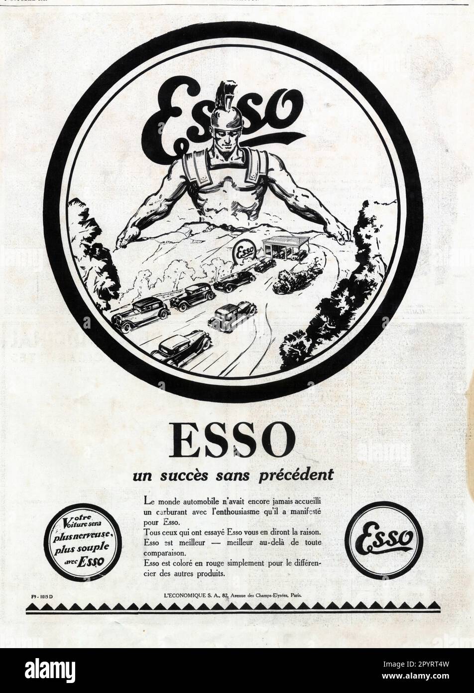 1958 publicité dans le magazine groupe pétrolier ESSO