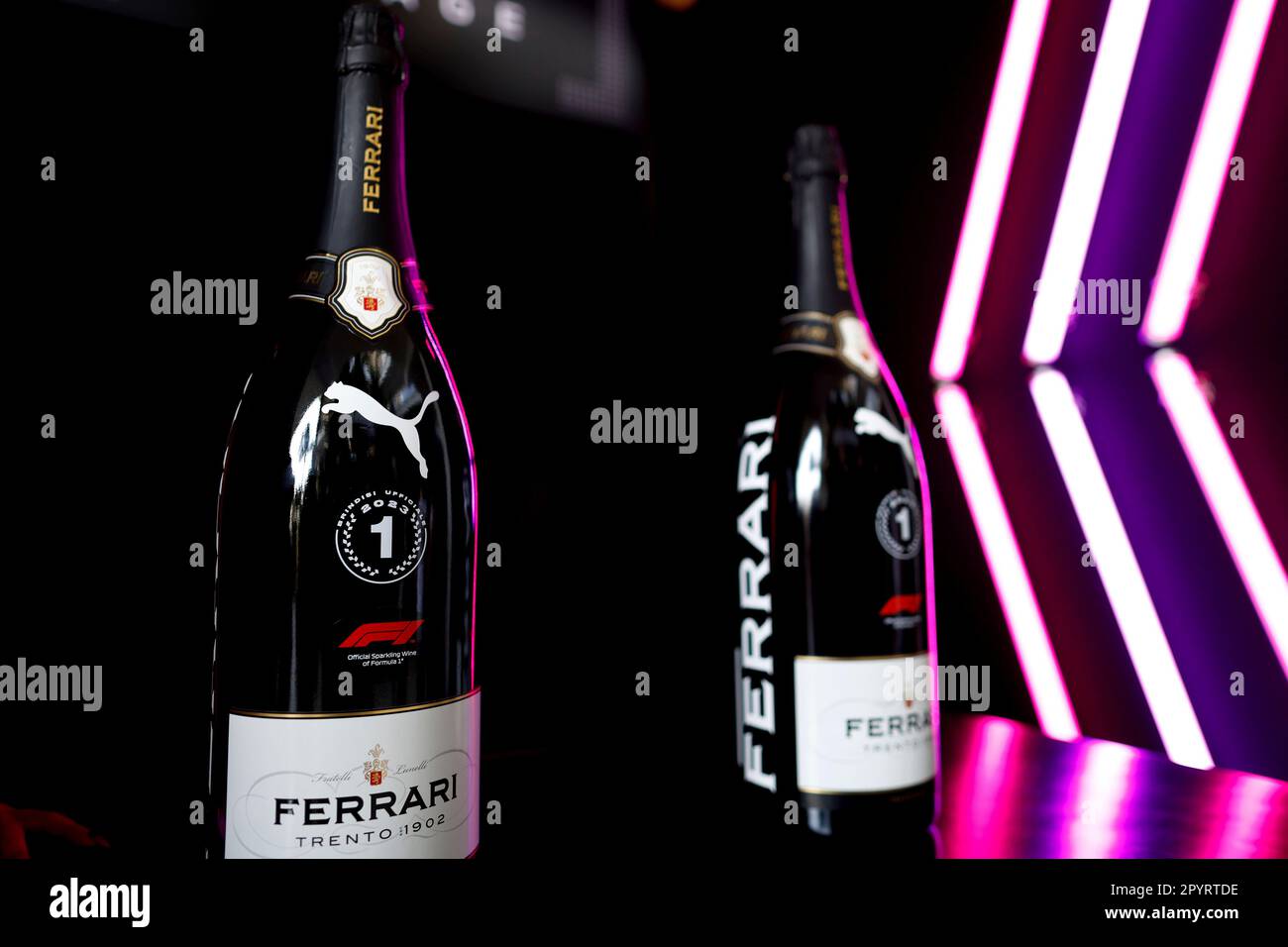Miami, USA. 4th May, 2023. Ferrari champagne, F1 Grand Prix of Miami at Miami International