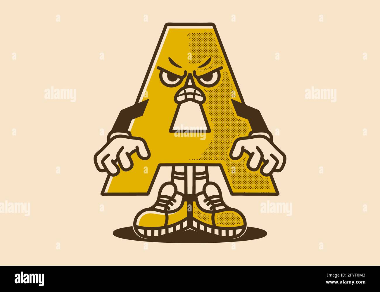 Letter a with Angry and Happy Character Graphic by Redvy Creative