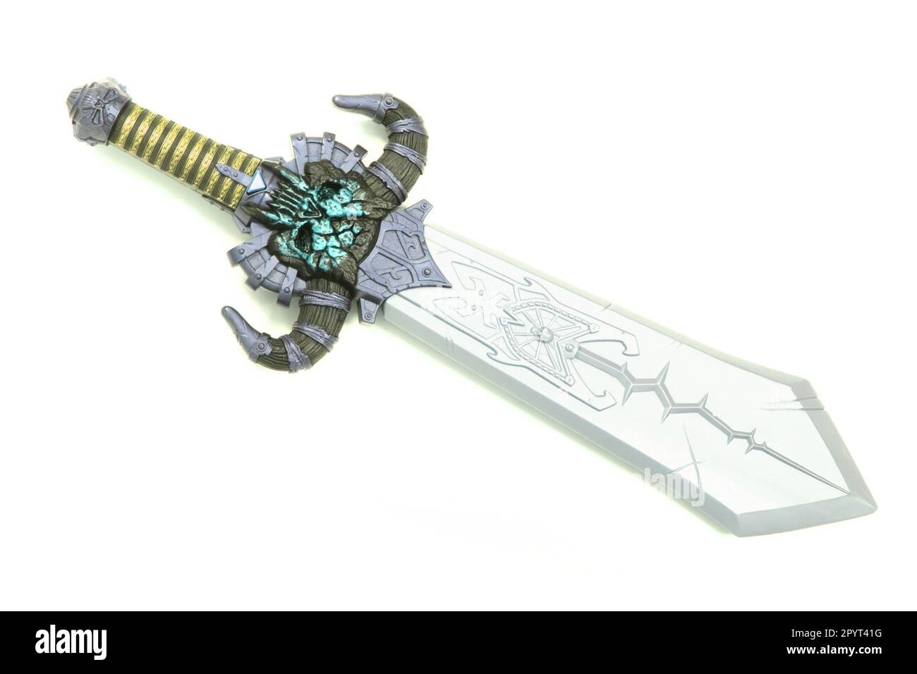 exotic steel sword on the white background Stock Photo