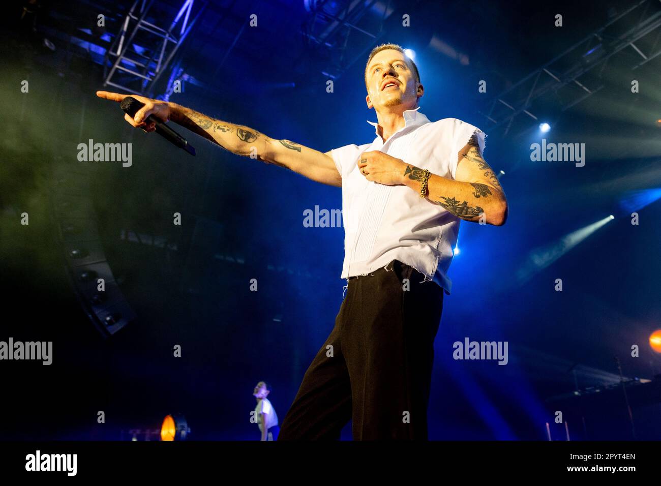 Macklemore in concert Stock Photo Alamy
