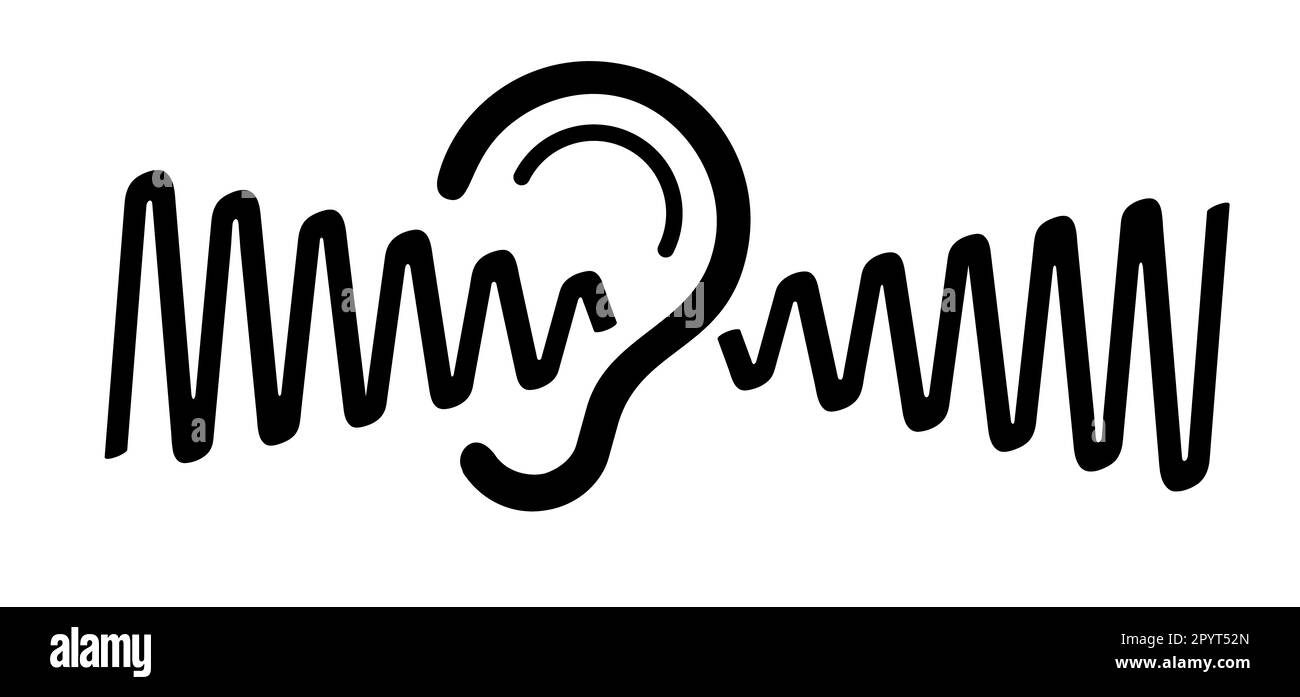 Human ear cartoon Black and White Stock Photos & Images Alamy