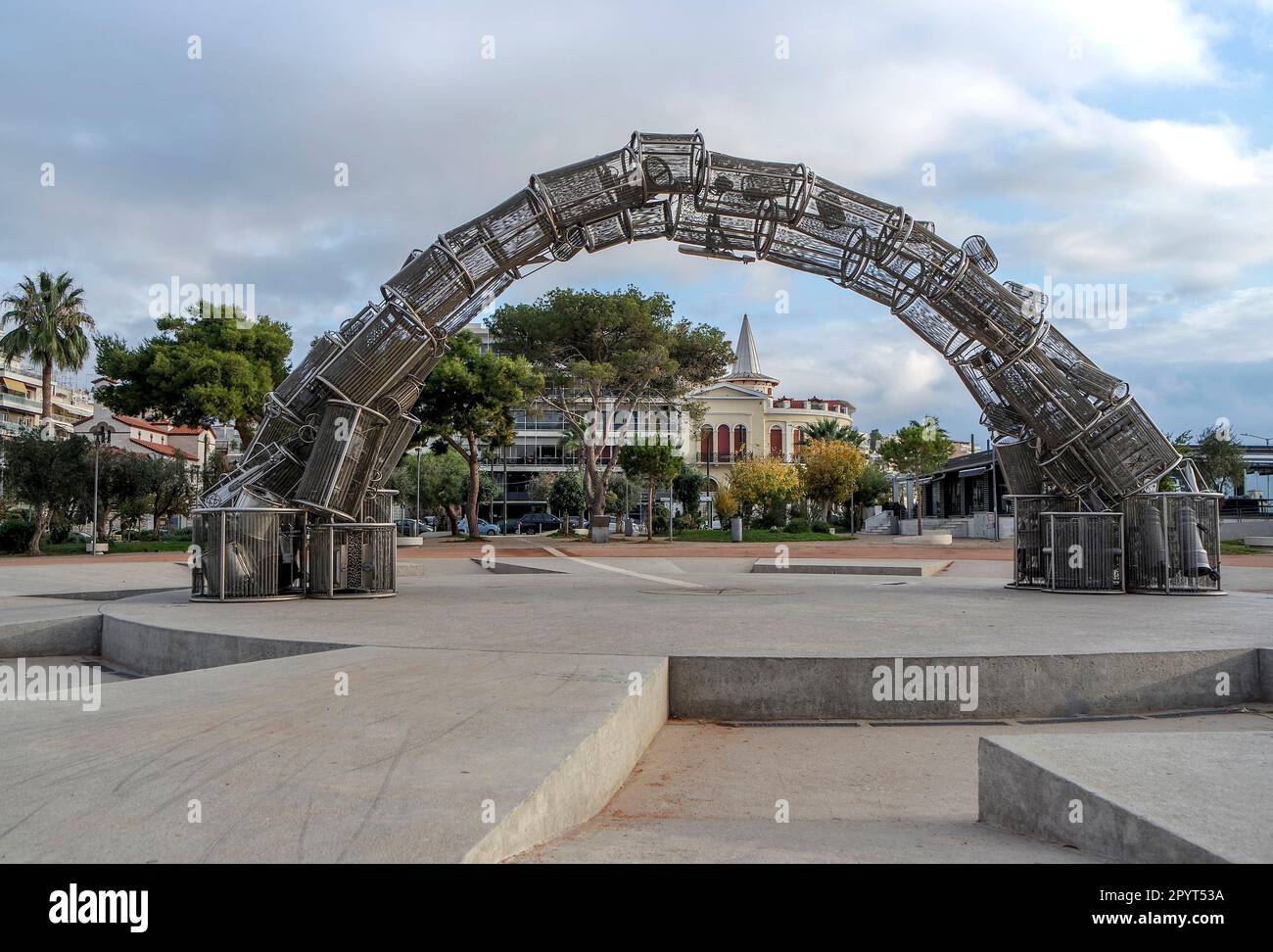 monument of Pontian Hellenism. Alexandras square at Piraeus,Greece