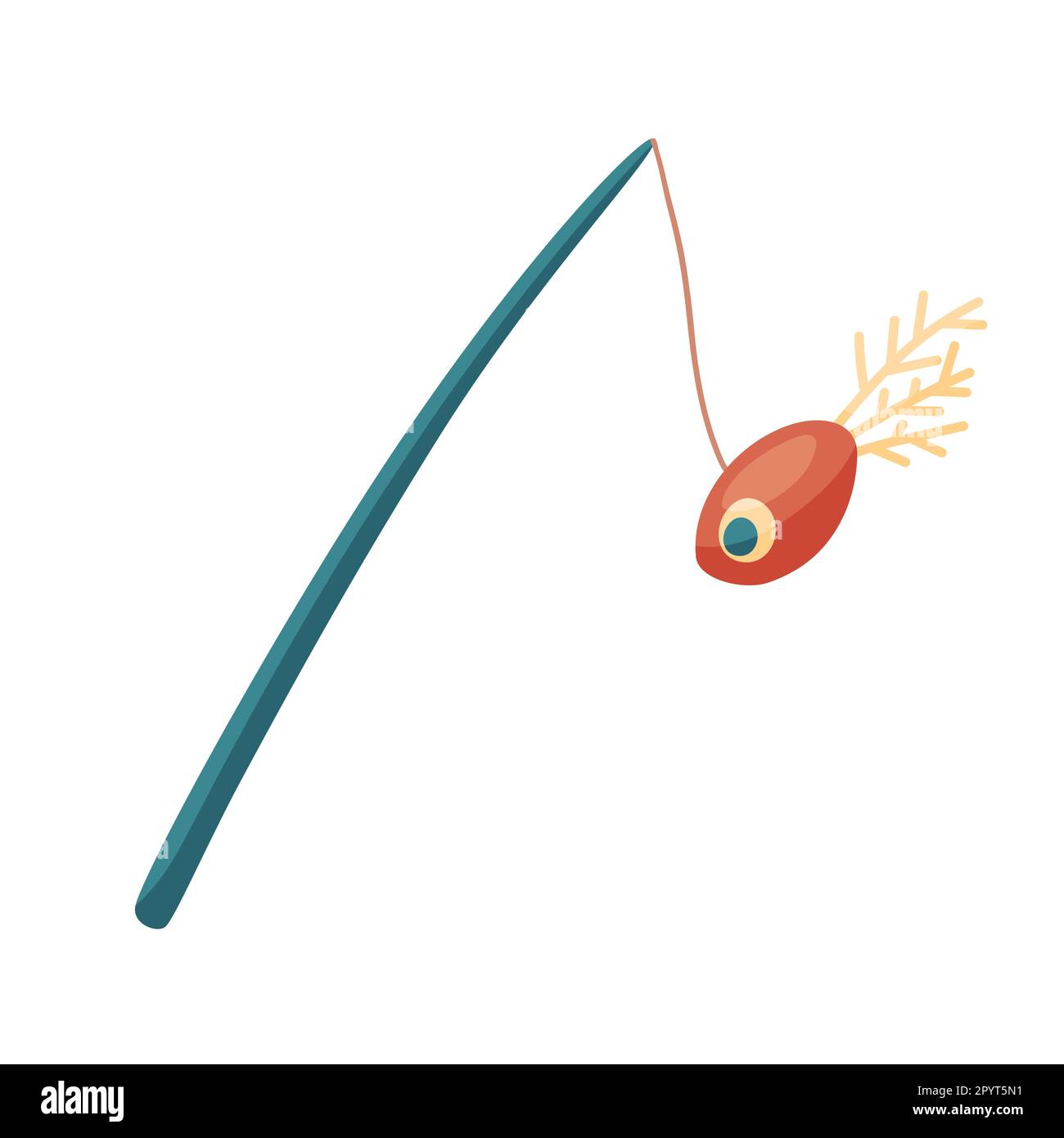 Fishing rod toy for cat Stock Vector Images - Alamy