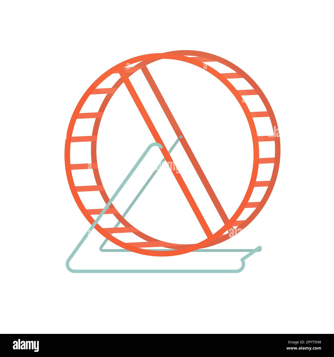 Hamster wheel, running wheel. Vector cartoon illustration Stock ...