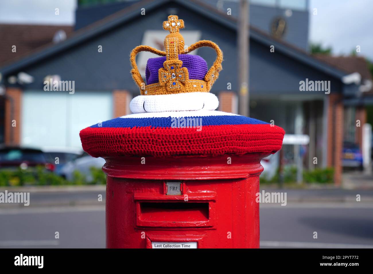 A post box decorated in Worcester ahead of the coronation of King ...