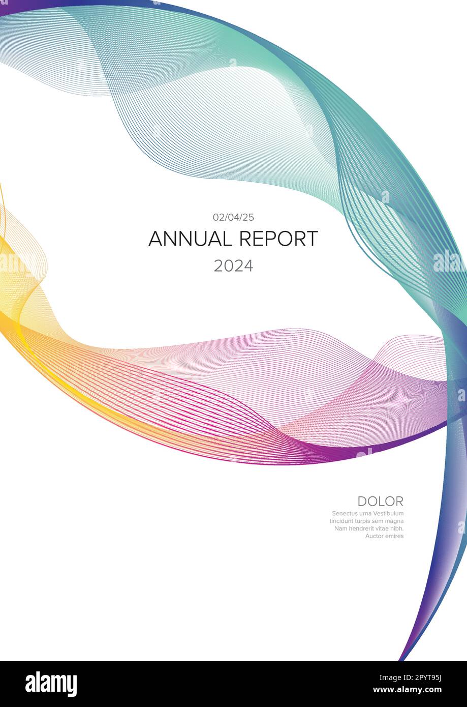Vector abstract annual report white cover template with sample text and ...