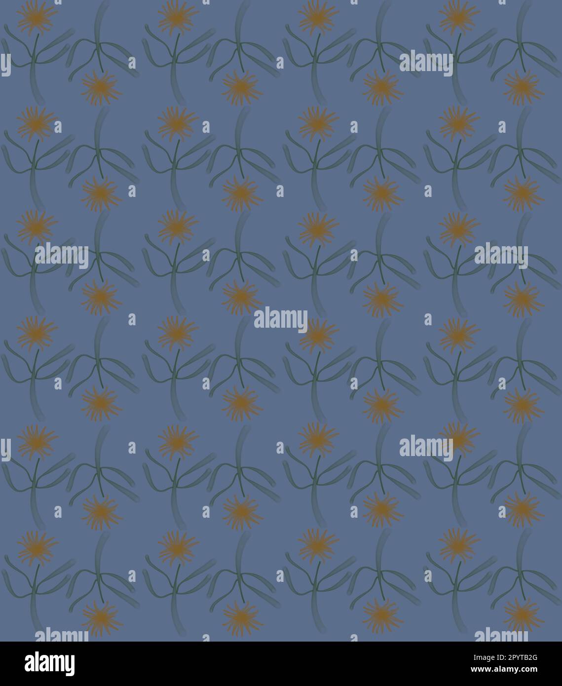 Hand Painted Daisy Seamless Pattern Stock Photo - Alamy