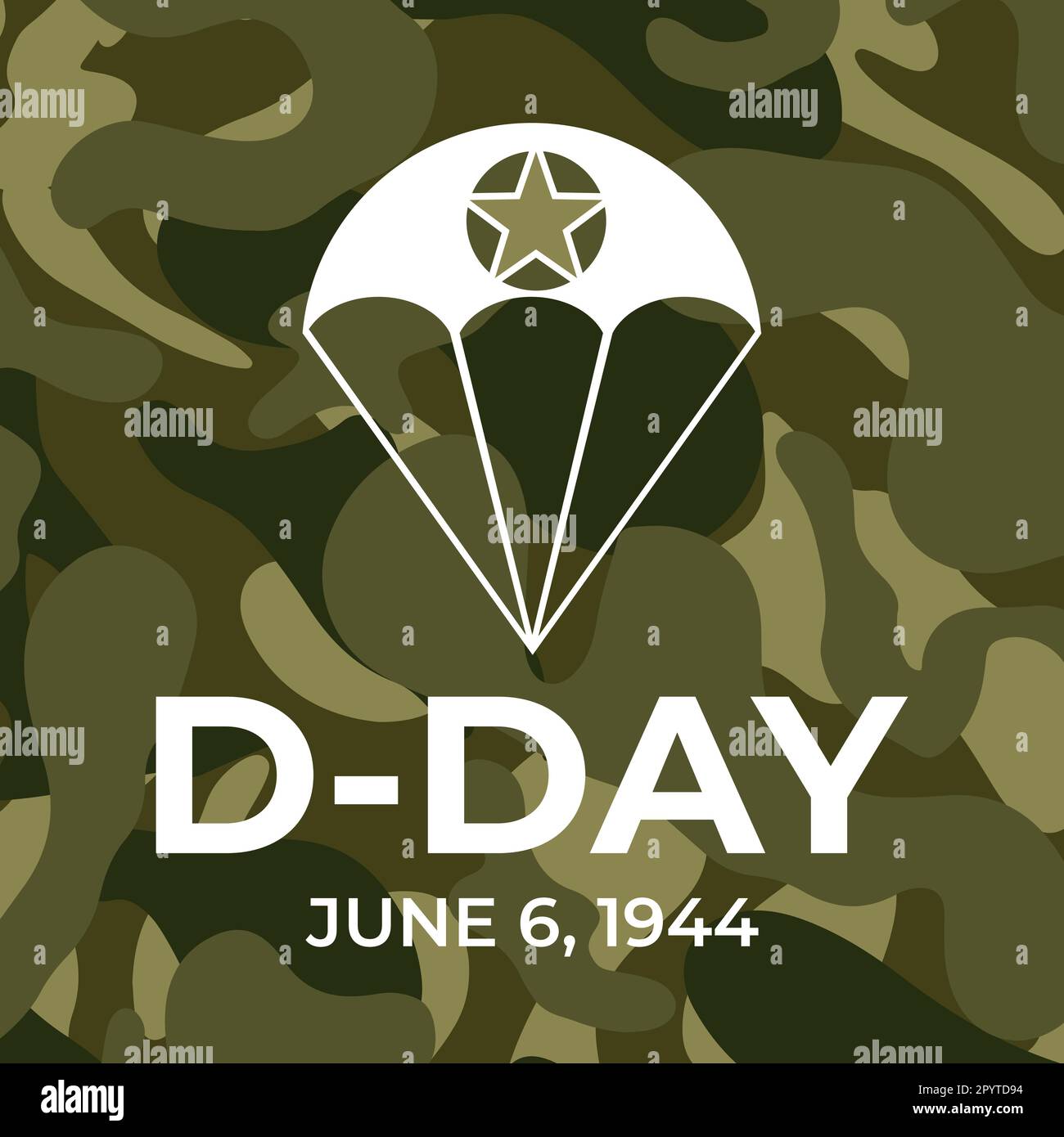 D-Day banner. Vector template for typography poster, flyer, postcard, etc. Stock Vector