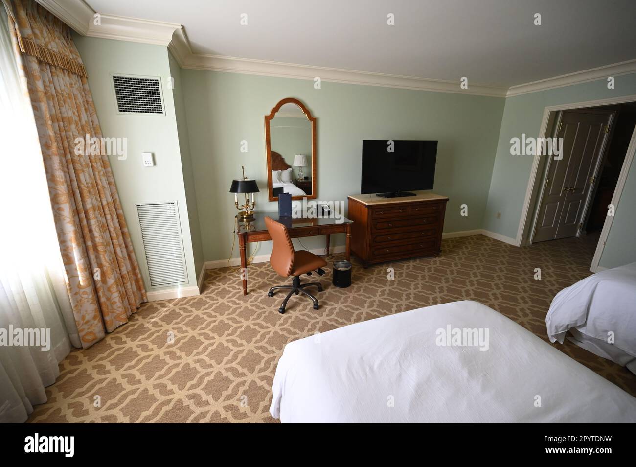 Room 2829 at the Paris Hotel on the 28th floor with a Paris theme picture;  in Las Vegas, Nevada USA Stock Photo - Alamy