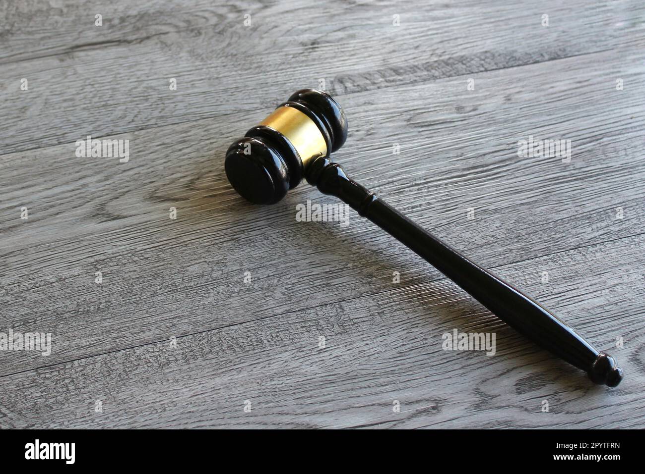 Judge's gavel on wooden table. Law and justice concept Stock Photo