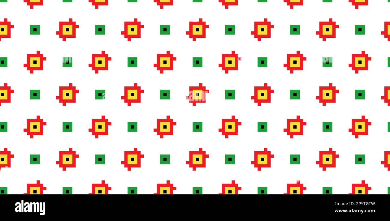 Pixel art simple vector geometric pattern, print, ornament for