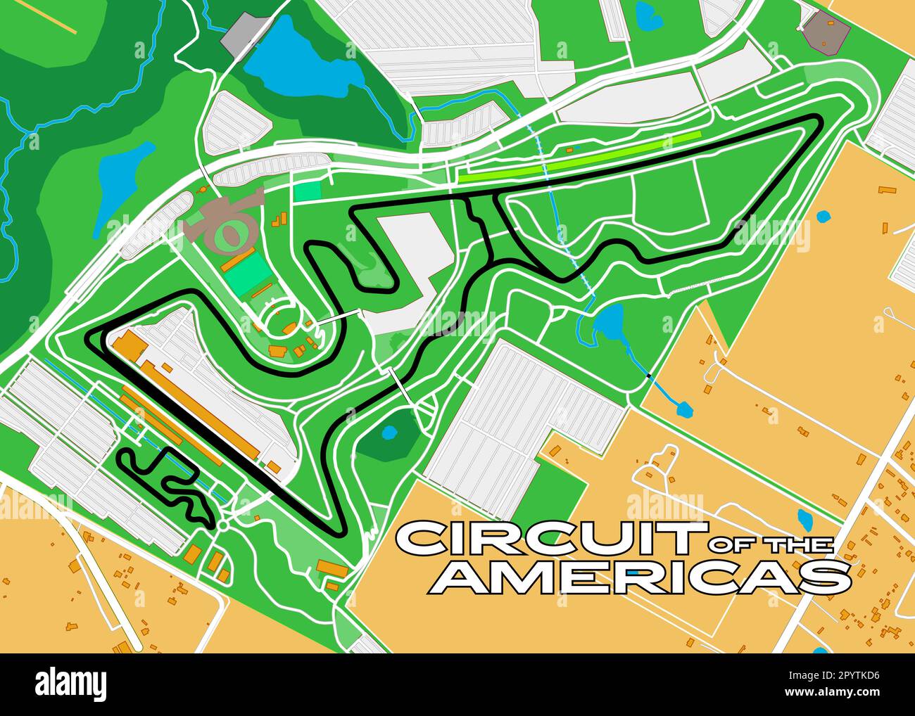 Circuit of the Americas poster art Stock Vector