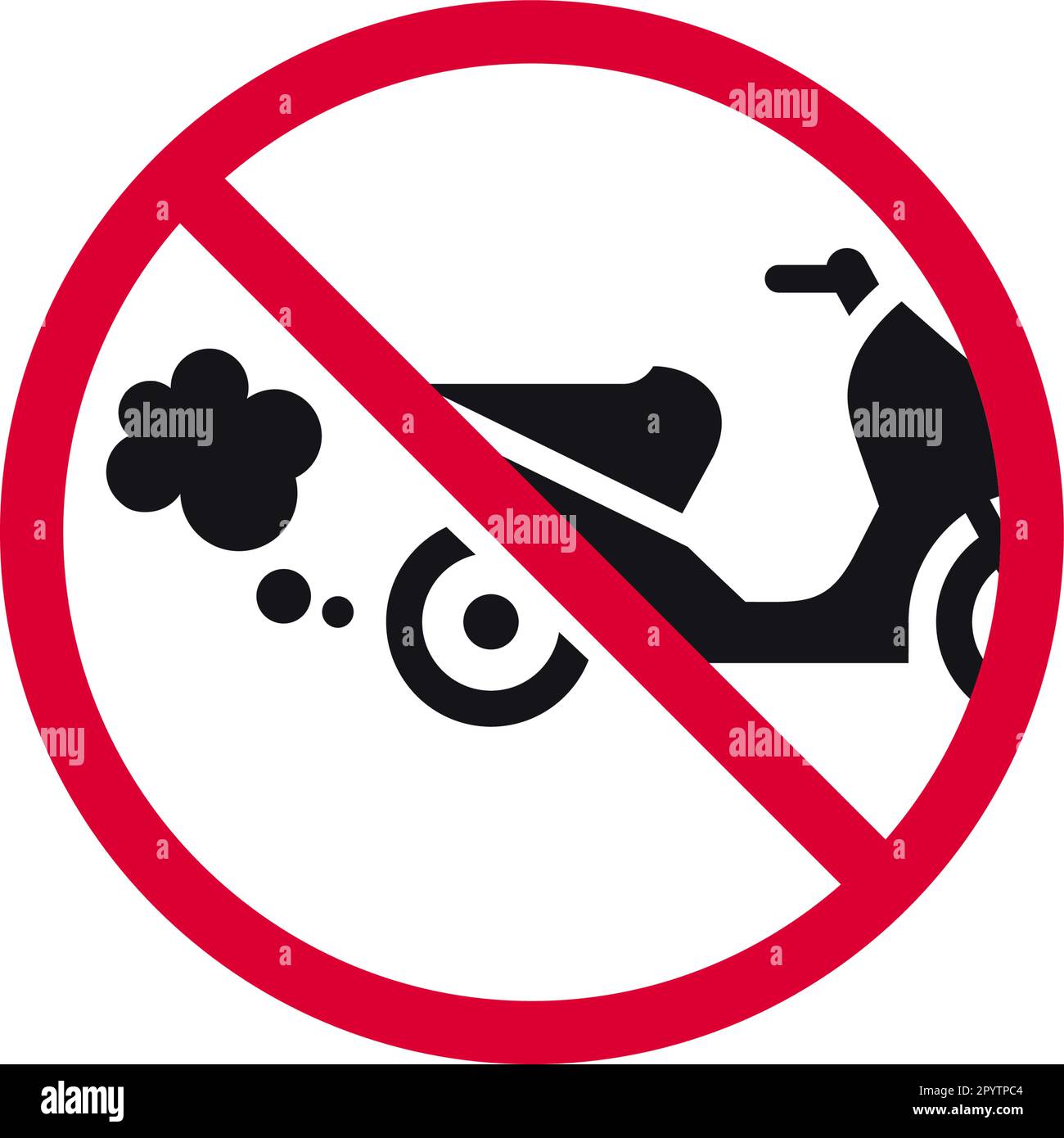 No exhaust prohibited sign, no emitting exhaust fumes forbidden modern