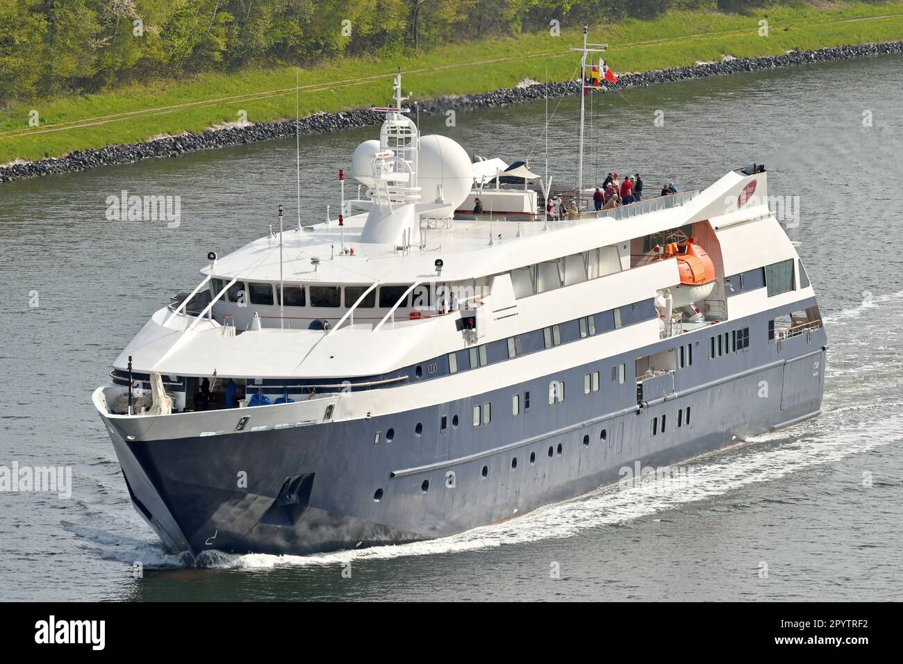 Cruiseship CLIO at the Kiel Canal Stock Photo