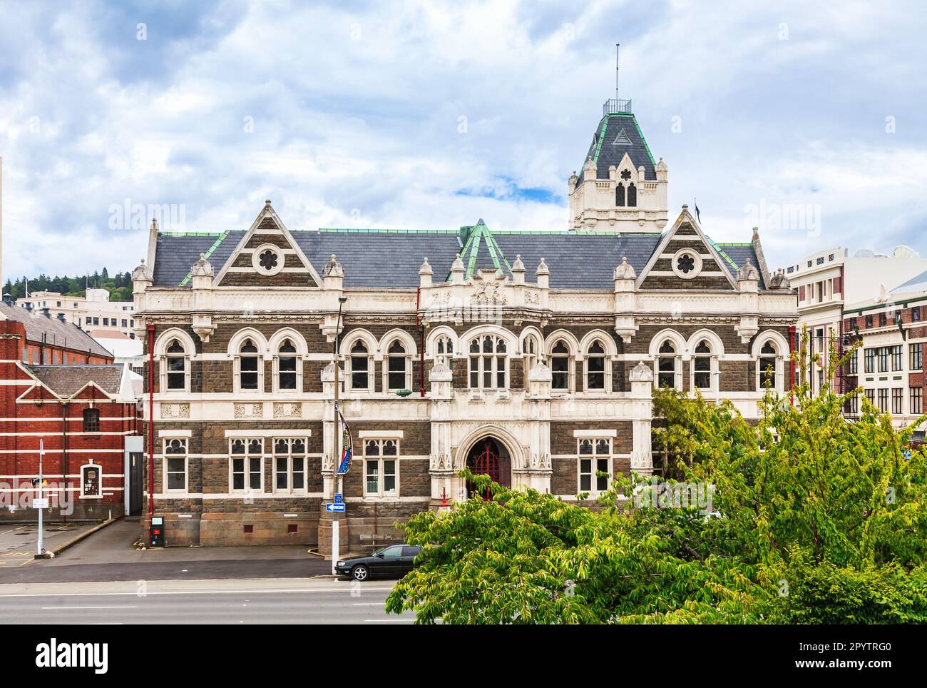 Dunedin, New Zealand - Jan 3, 2010: City's Law Courts building Stock Photo