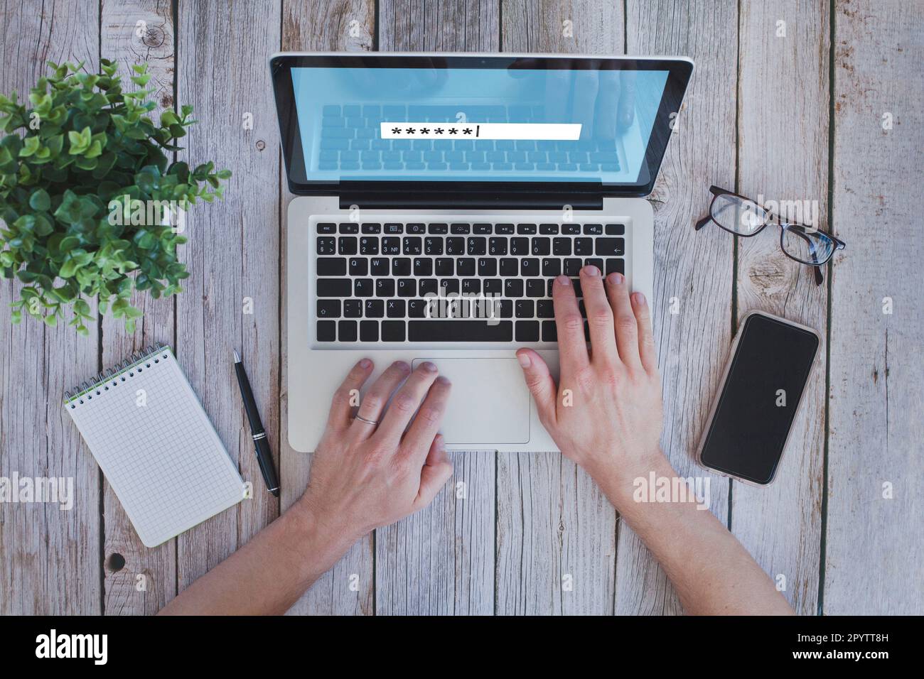 user typing password on computer, security code to access, secured