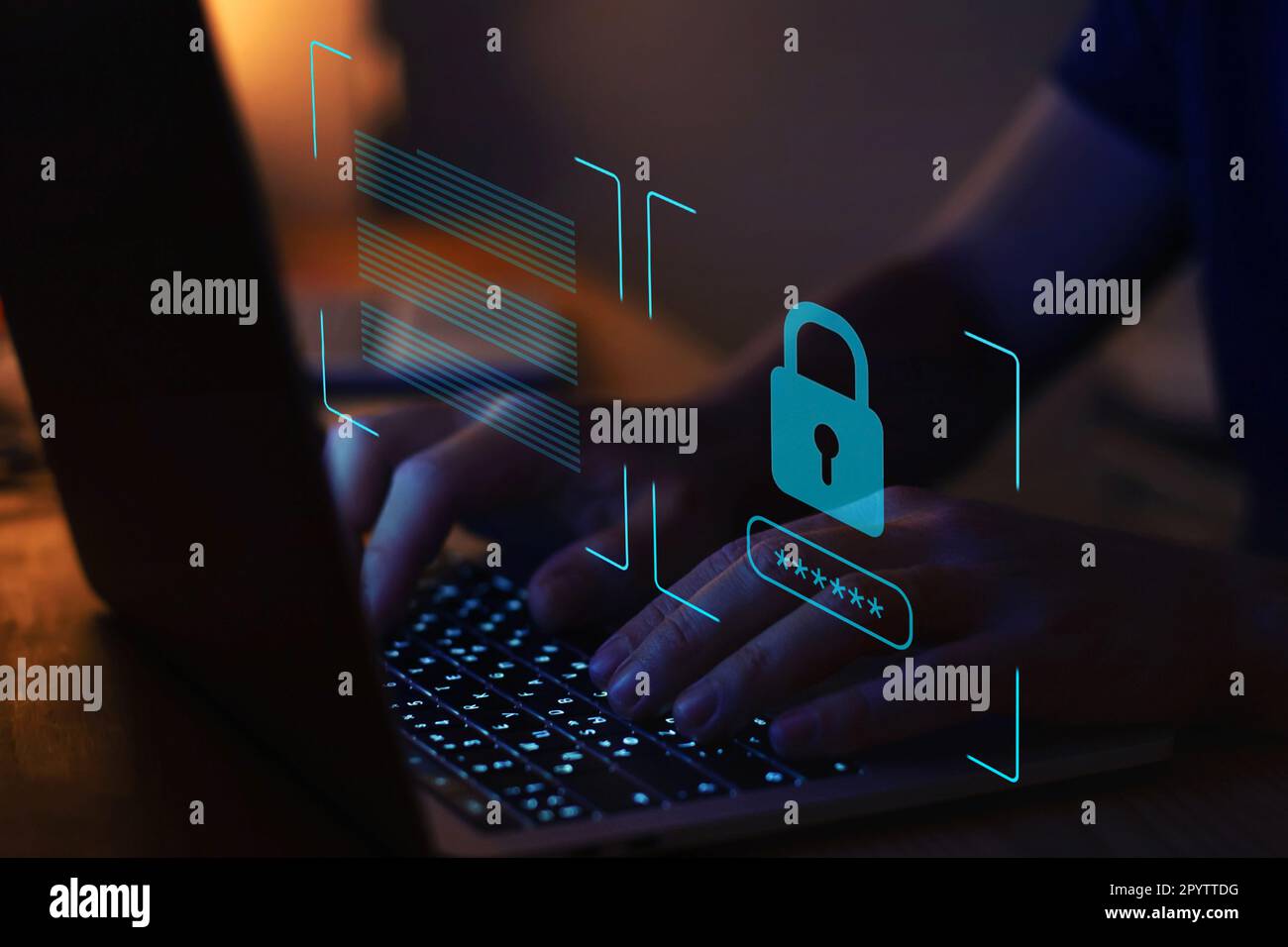 cyber security, digital crime concept, data protection from hacker ...