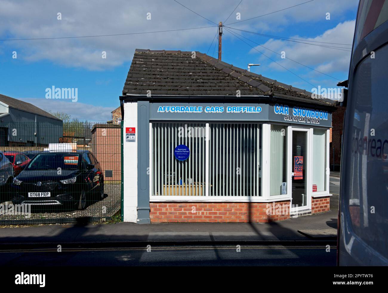 Car dealership – affordable cars – in Driffield, East Yorkshire, England UK Stock Photo
