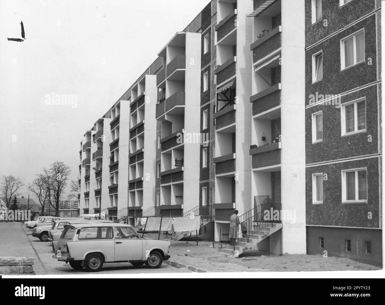 Drewitz residential area in Potsdam. Prefabricated buildings. New