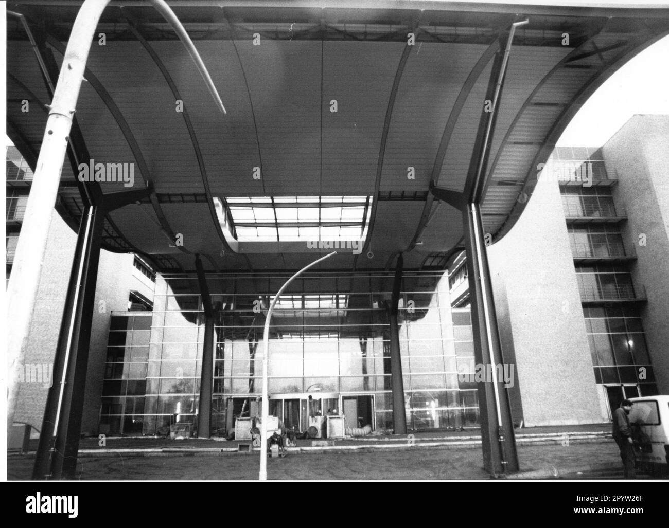 Large construction site Potsdam Center directly at the Potsdam city