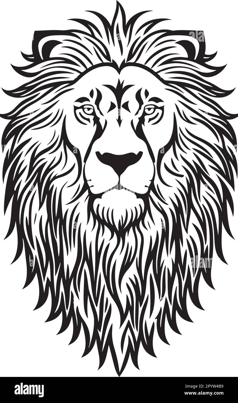 Beautiful and powerful lion emblem art vector Stock Vector Image & Art