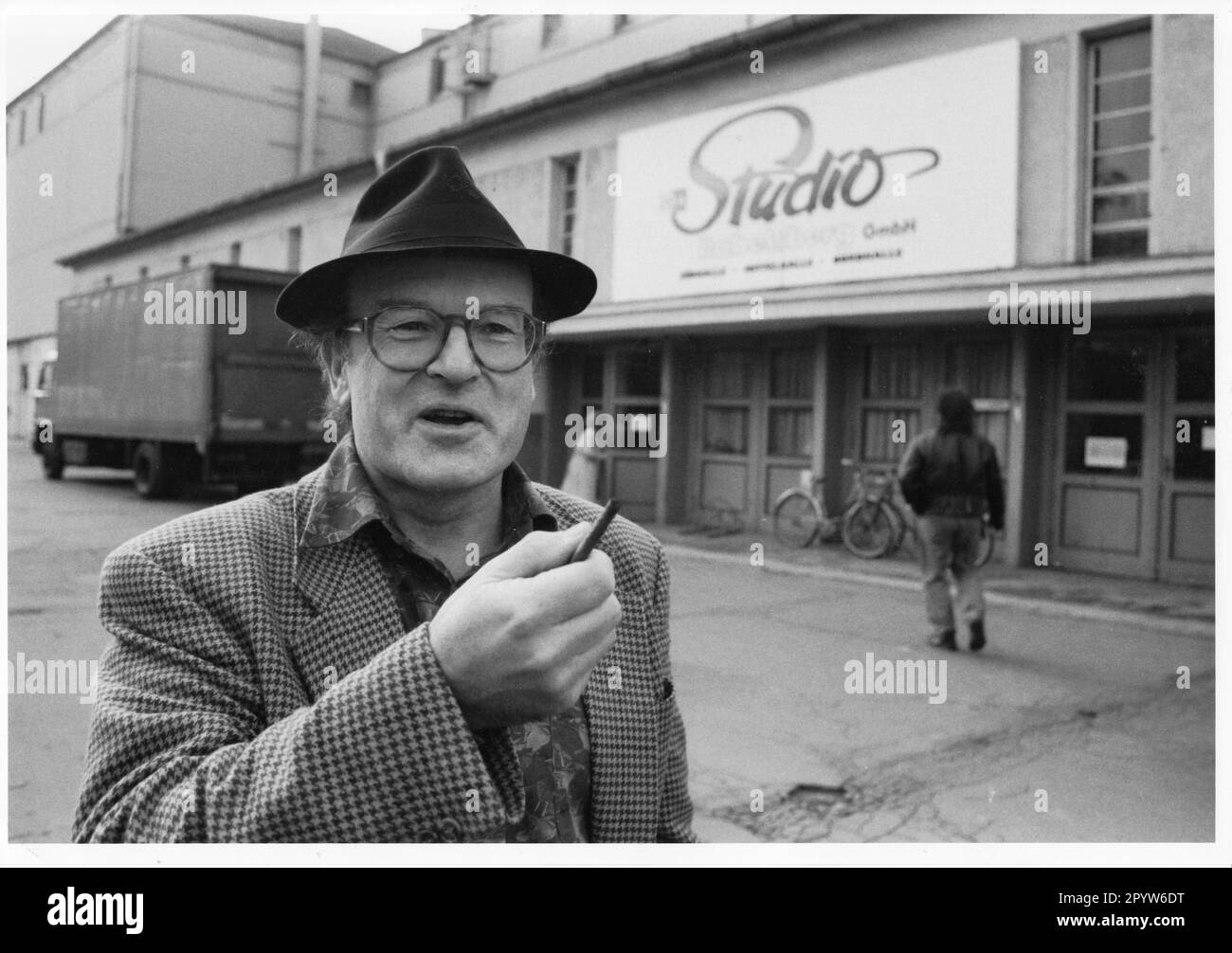 Film director and film producer Volker Schlöndorff with hat and cigar