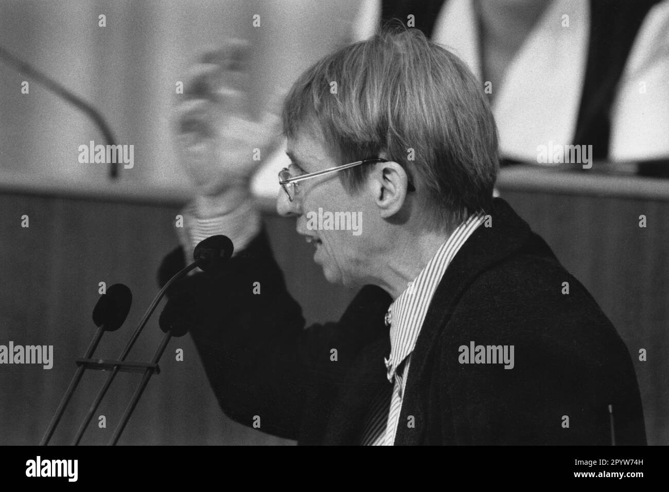 Regine Hildebrandt, German politician. In the state parliament of ...