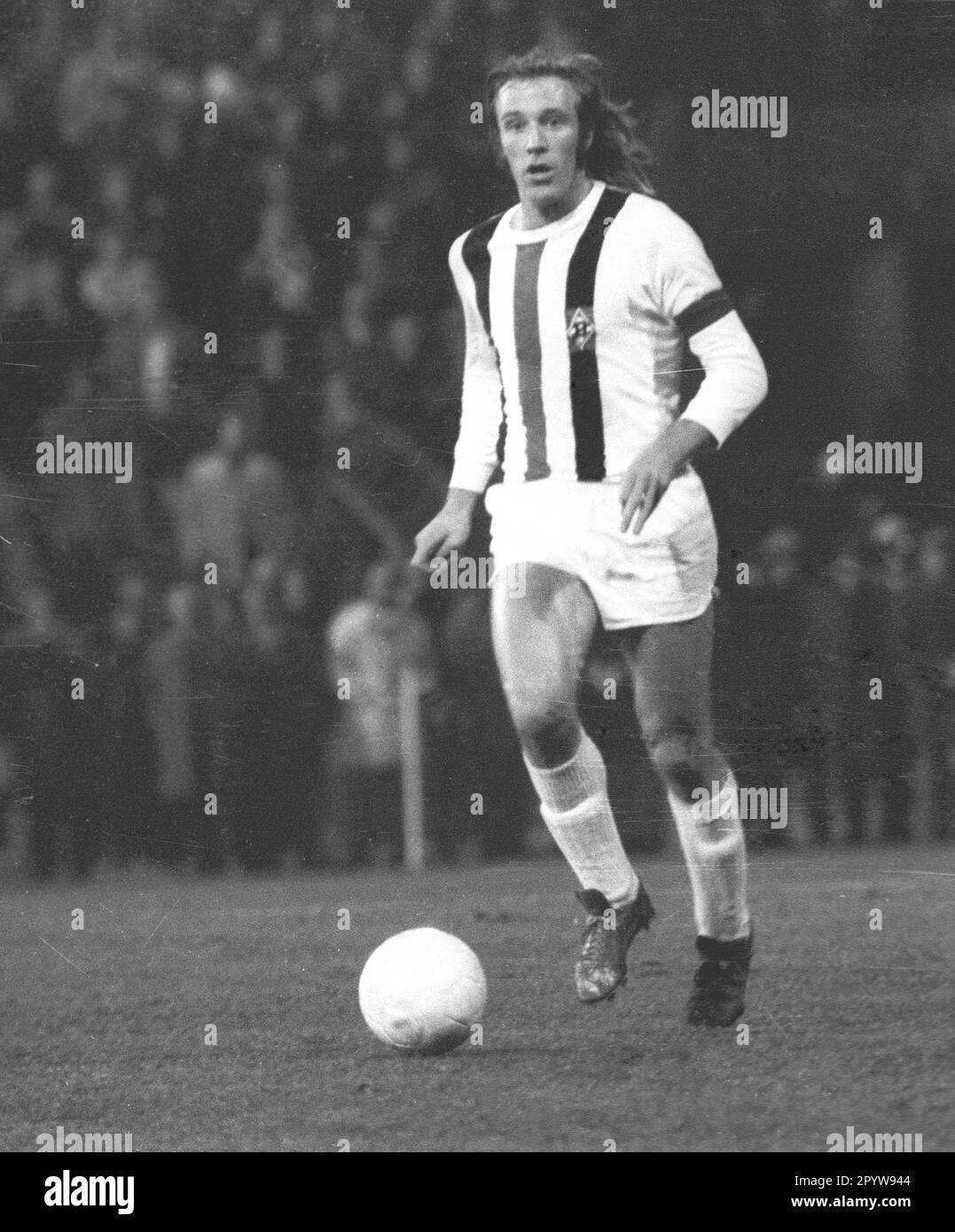 UEFA - Cup Borussia Mönchengladbach - 1. FC Kaiserslautern 7:1 /20.03.1973/ Günter Netzer (Borussia) in action Editorial use only ! for journalistic purposes only ! [automated translation] Stock Photo