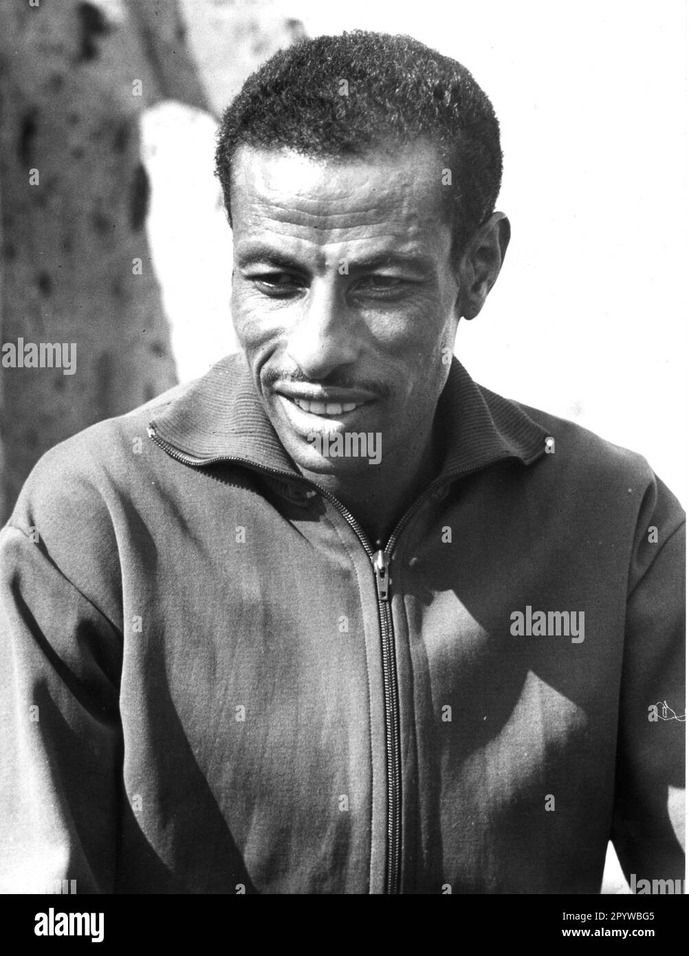 Summer Olympics 1968 in Mexico City. Abebe Bikila (Ethiopia) in portrait 06.10.1968. Only for journalistic use! Only for editorial use! [automated translation] Stock Photo