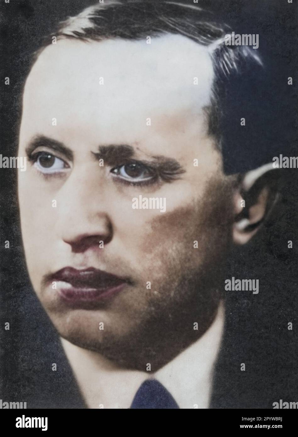 Karel Capek Czech author. Digitally restored and colored image Stock Photo Alamy