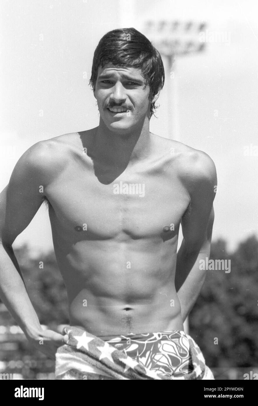 Olympic Games Munich 1972 / Swimming: Mark Spitz (USA), during training 26.08.1972. [automated translation] Stock Photo