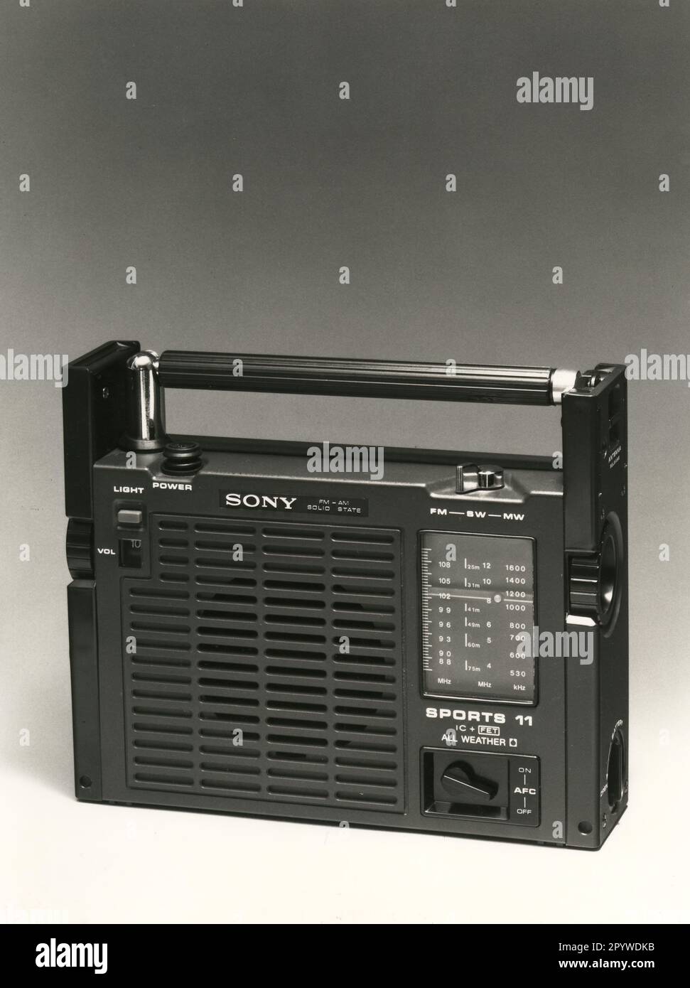 Media - portable radio, transistor device from Sony. [automated translation] Stock Photo