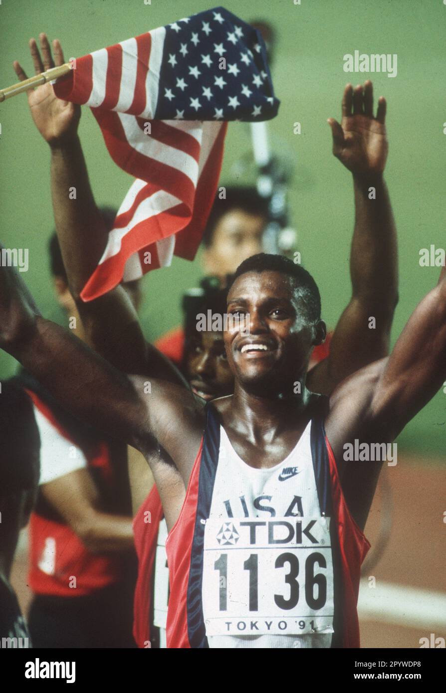Athletics World Championships 1991 in Tokyo. 100m Carl Lewis (USA