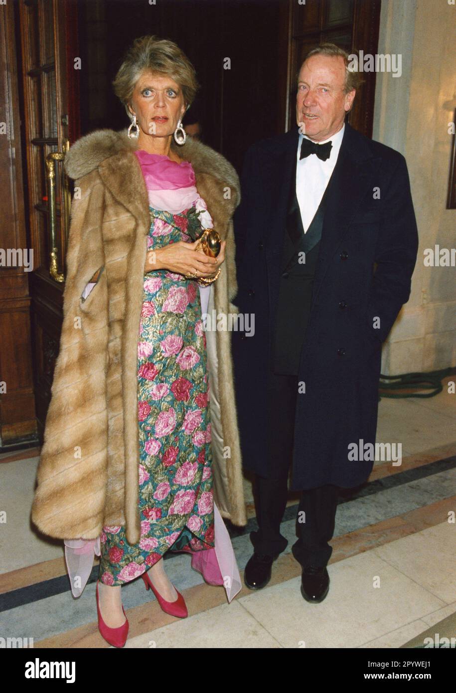 PRINCESS BIRGITTA OF SWEDEN with her husband Johan George of Hohenzollern at a Gala performance atthe Stockholm Opera on Queen Silvia´s 50 birthday Stock Photo