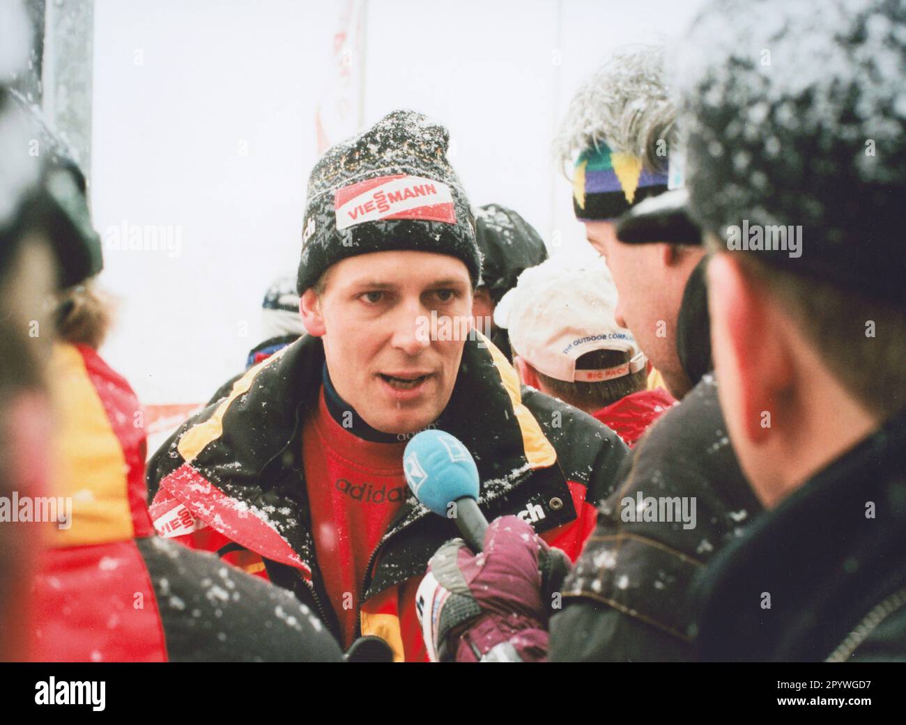 The national luge coach Thomas Schwab from Berchtesgaden during a radio