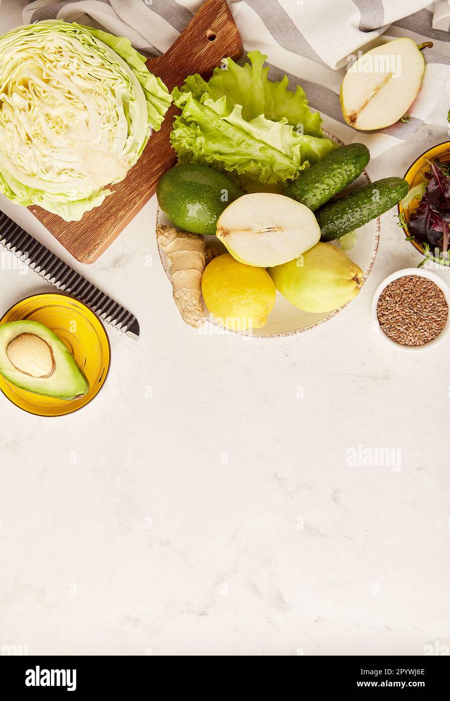 Low fodmap vegan ingredients vegetables and fruits greens, flax seeds