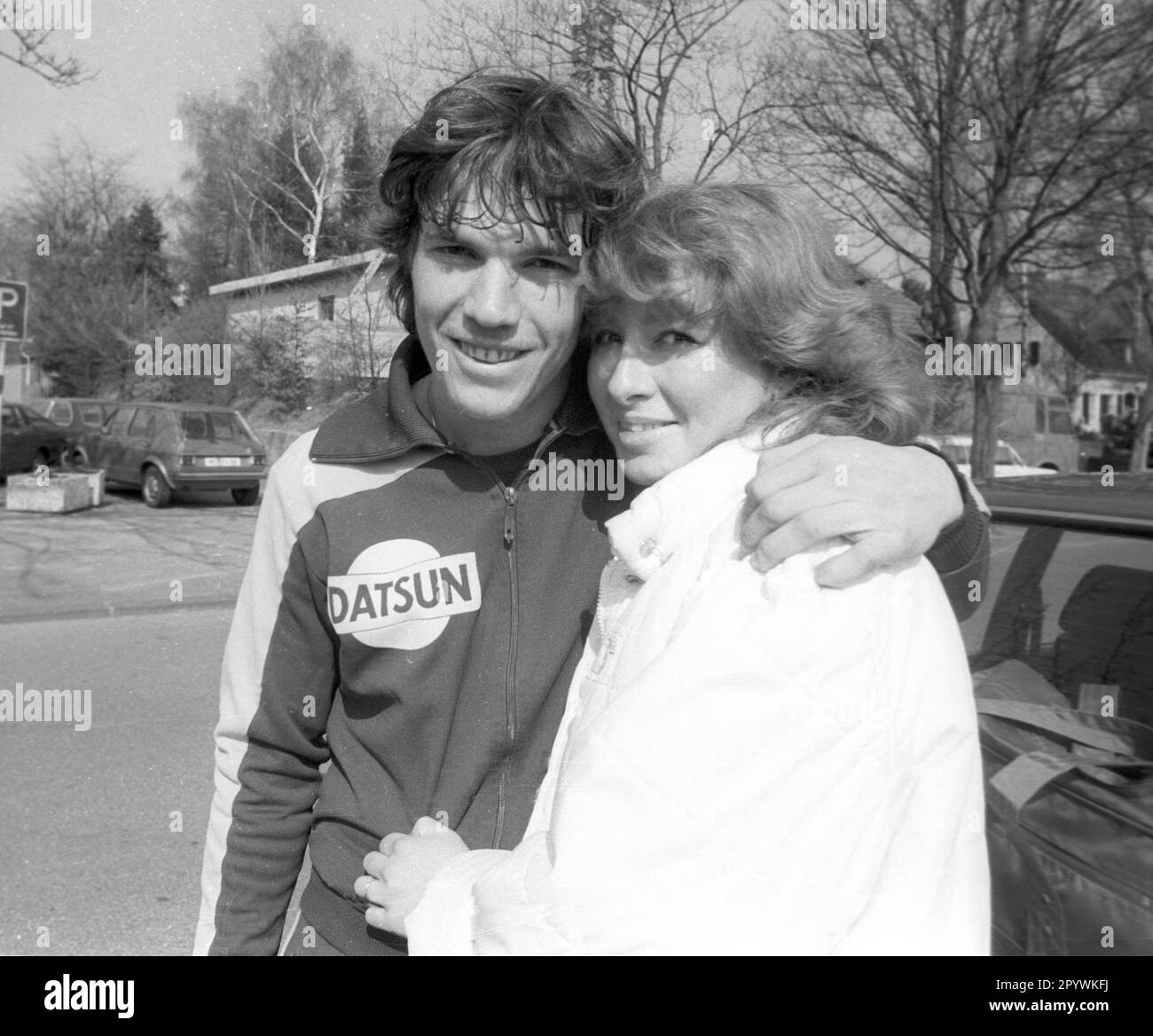 Lothar Matthäus (Borussia Mönchengladbach) with wife Silvia 02.04.1982. Only for journalistic use! Only for editorial use! [automated translation] Stock Photo
