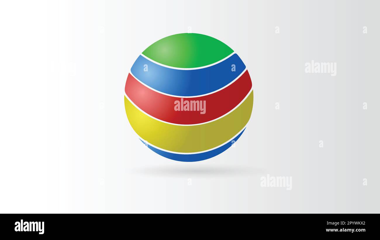 Colorful Ball on White Stock Vector Image & Art - Alamy