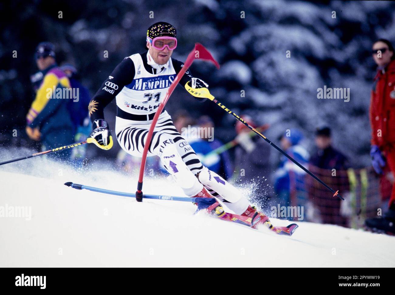 Alpine Ski World Cup 1993/1994 Kitzbuehel Slalom 16.01.1994 Matin FIALA (Germany) PHOTO: WEREK Press Photo Agency xxNOxMODELxRELEASExx [automated translation]- AUSTRIA OUT Stock Photo