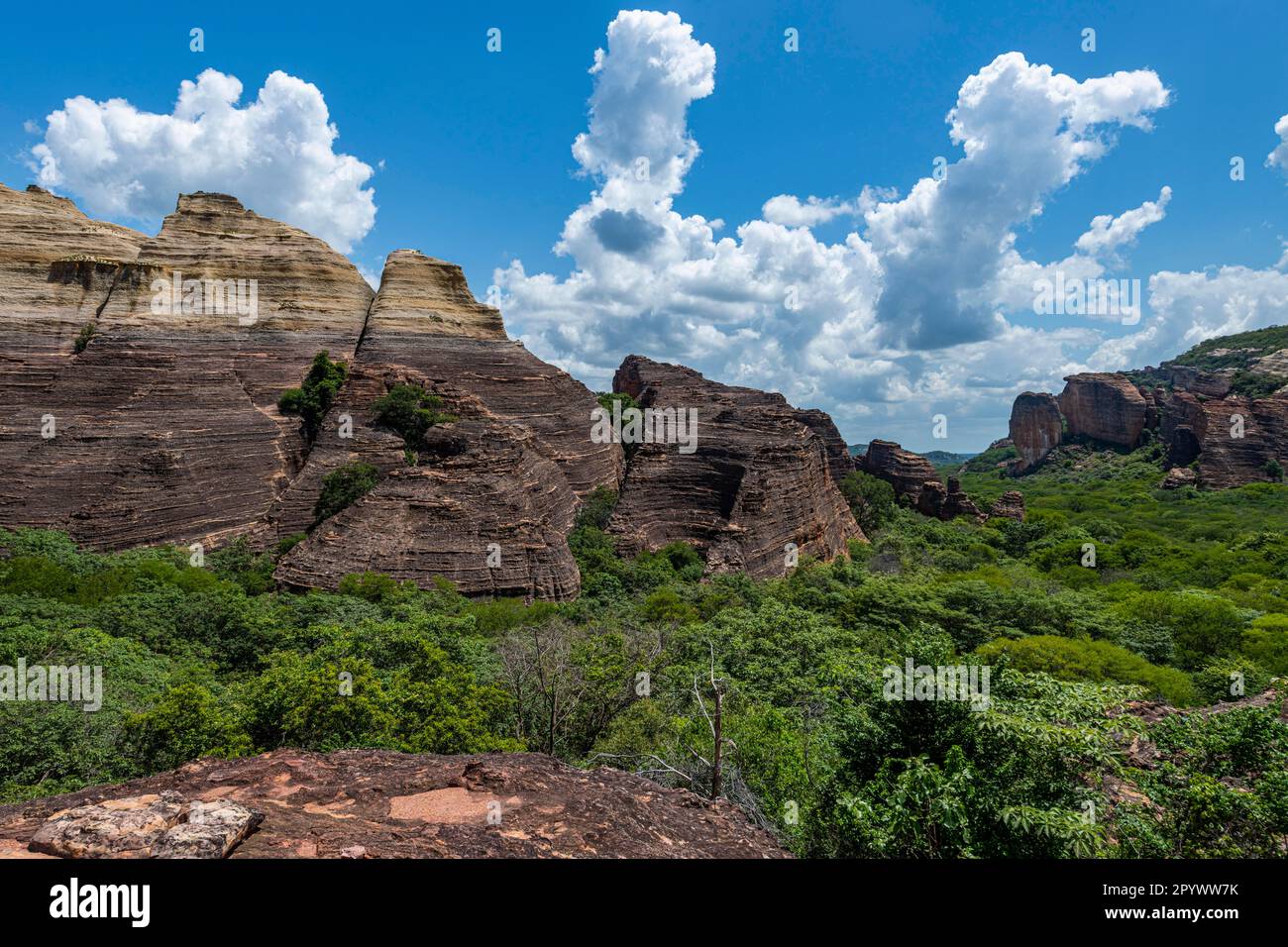 Cliffs In Brazil Sandstone cliffs at Pedra Furada, Unesco site Serra da Capivara ...