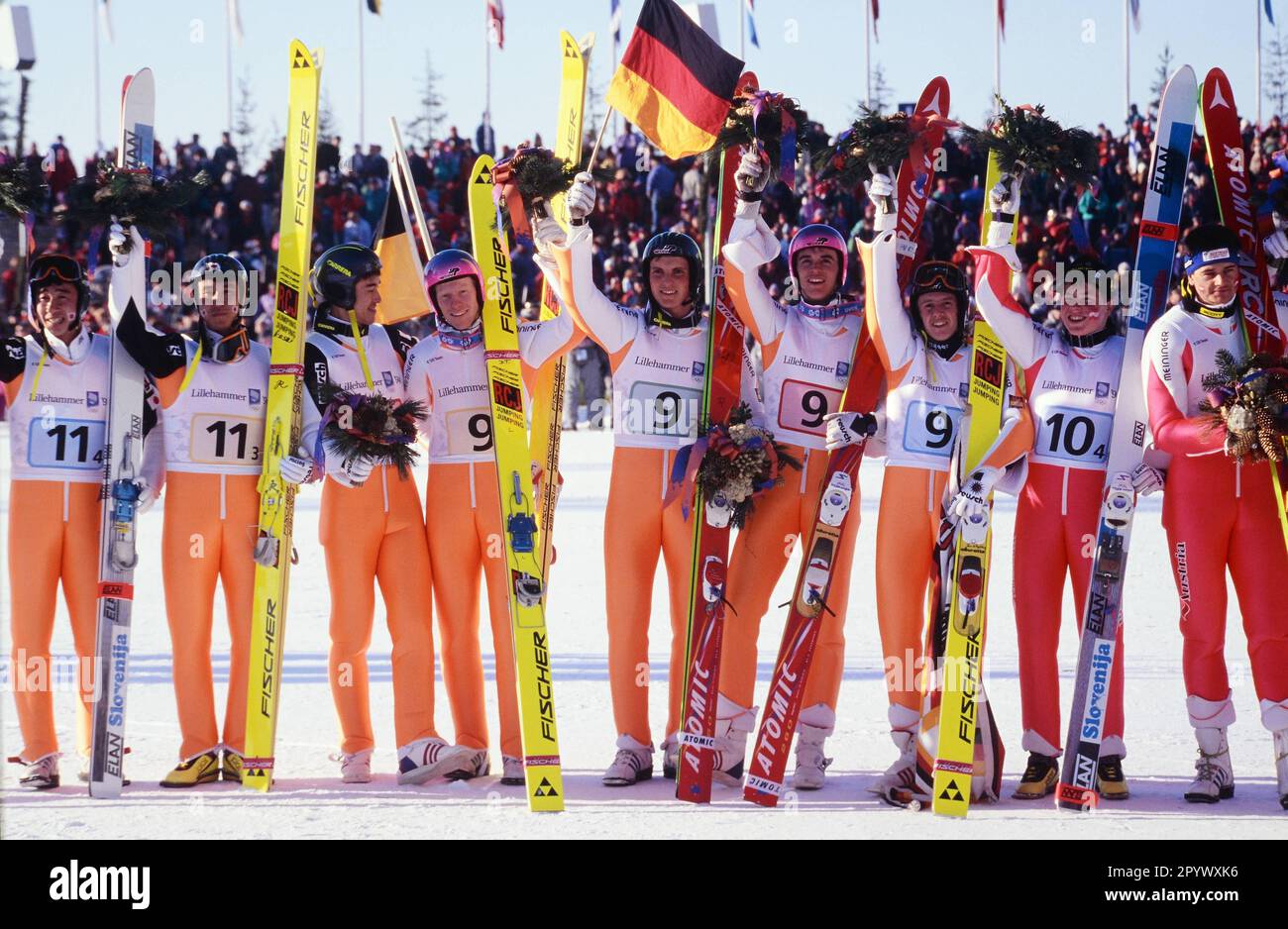SKISPRINGEN, OLYMPISCHE WINTERSPIELE 1994 IN LILLEHAMMER Deutsche
