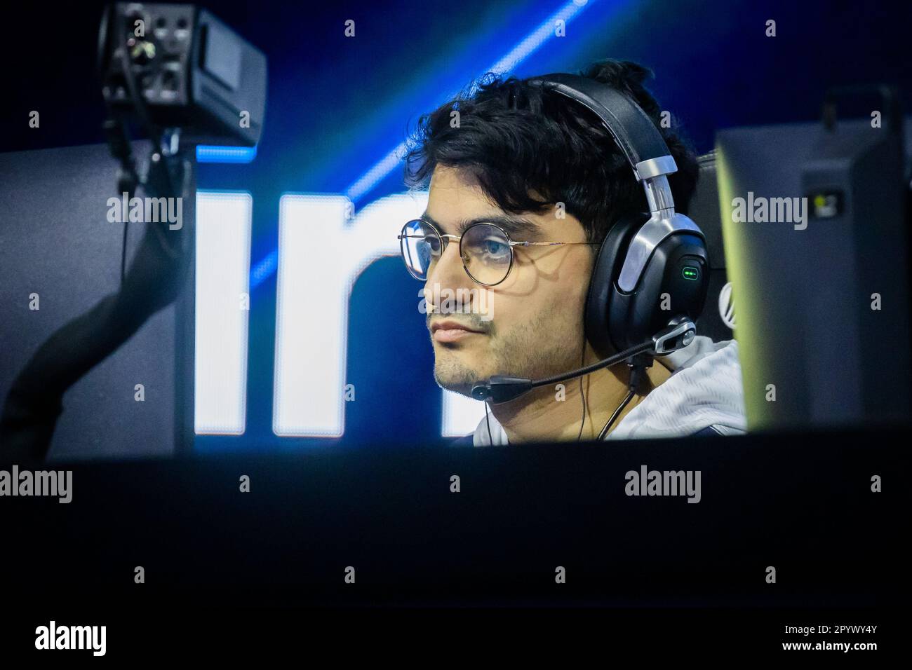 Berlin, Germany. 05th May, 2023. E-Sports: ESL One Berlin Dota 2 Major, Second Major Tournament of the Dota Pro Circuit 2023, Final Weekend, Velodrom. 'Insania ' Aydin Sarkohi from the Dutch Team Liquid in action. Credit: Christoph Soeder/dpa/Alamy Live News Stock Photo