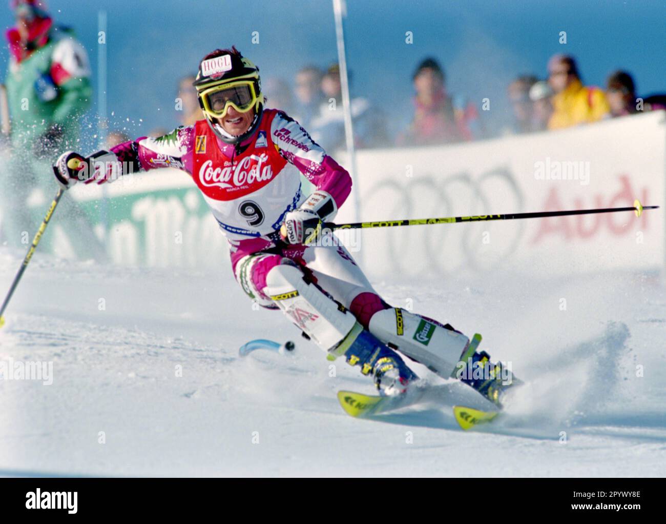 SKI ALPIN SEASON 95/96 World Championship 1996 Sierra Nevada Slalom Women 24.02.1996 Ingrid SALVENMOSER (AUT) PHOTO: WEREK Pressebildagentur xxNOxMODELxRELEASExx [automated translation]- AUSTRIA OUT Stock Photo
