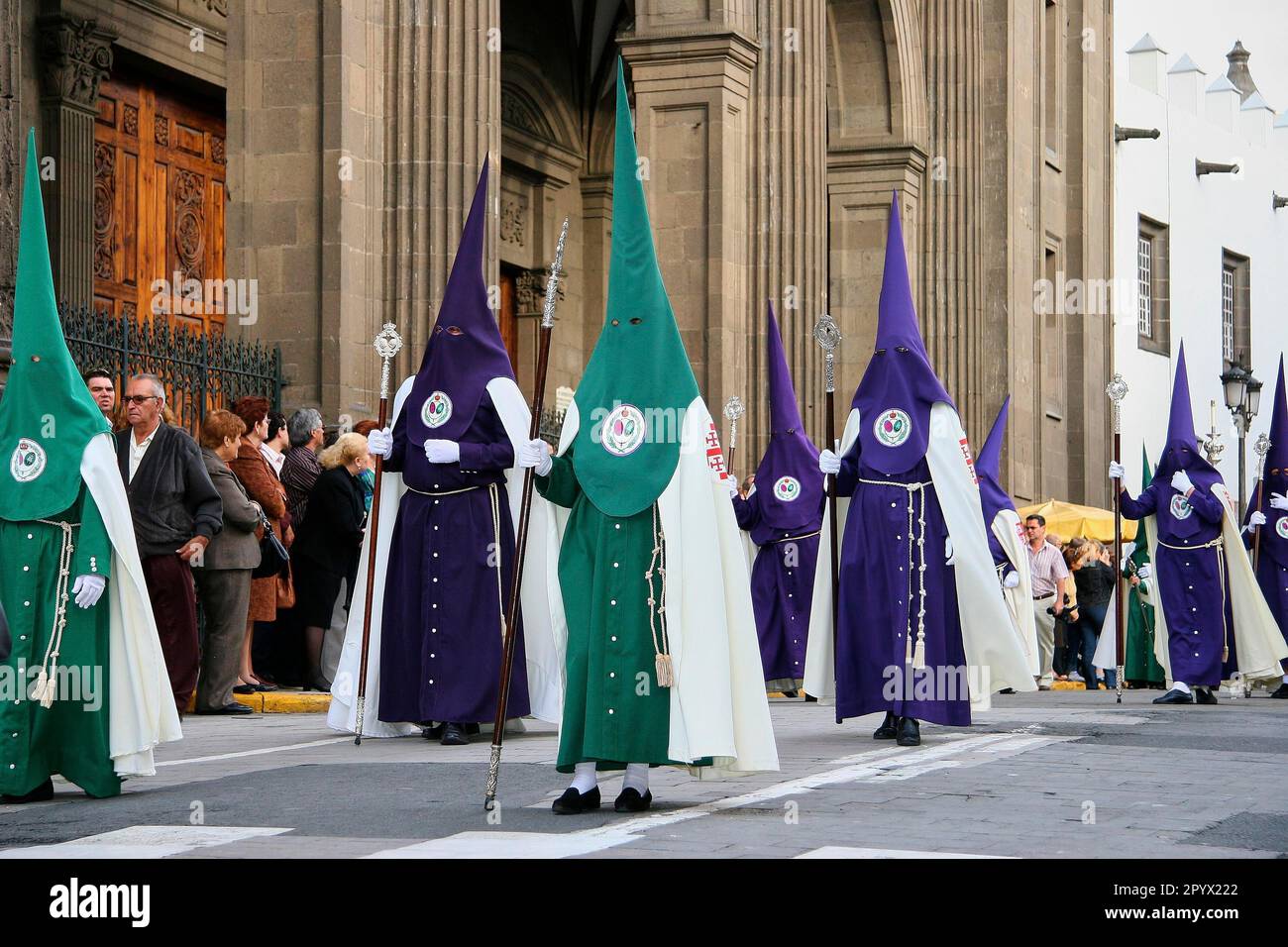 Procession Bearers Hooded bearers, green vestments, purple vestments, Good Friday ...