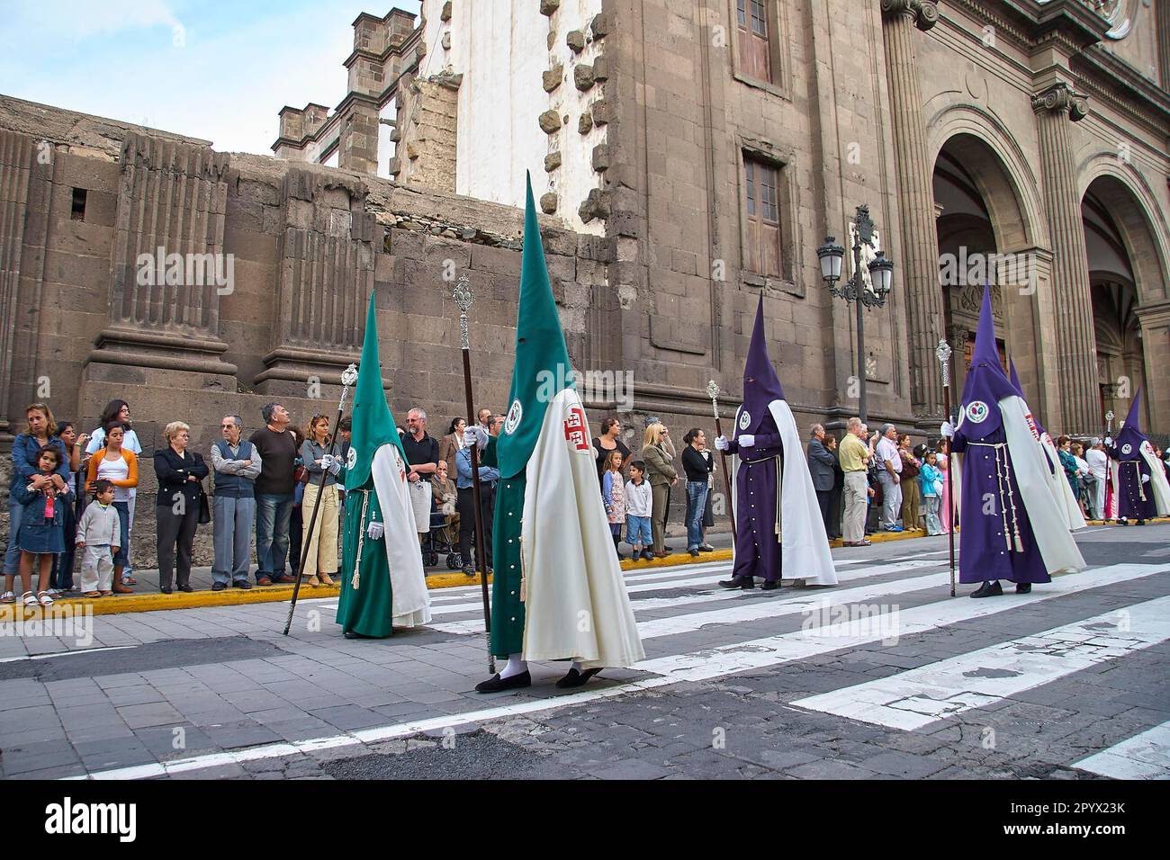 Procession Bearers Hooded bearers, green vestments, purple vestments, Good Friday ...